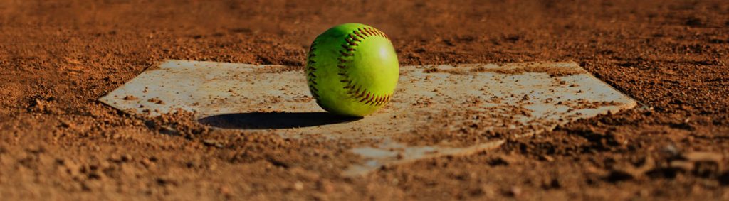 Softball on homeplate